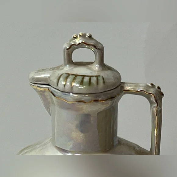 Lustreware 1950s Iridescent German Lusterware Porcelain Vinegar Decanter 2895 - Picture 7 of 14